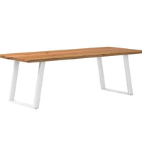 Esstisch Hellbraun 240x100x74 cm Massivholz Eiche Rechteckig