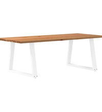 Esstisch Hellbraun 240x100x74 cm Massivholz Eiche Rechteckig