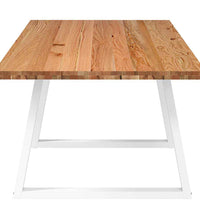 Esstisch Hellbraun 240x100x74 cm Massivholz Eiche Rechteckig