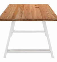 Esstisch Hellbraun 240x100x74 cm Massivholz Eiche Rechteckig