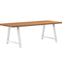 Esstisch Hellbraun 240x100x74 cm Massivholz Eiche Rechteckig