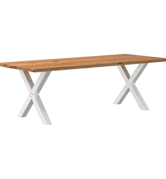 Esstisch Hellbraun 240x100x74 cm Massivholz Eiche Rechteckig