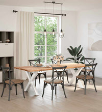 Esstisch Hellbraun 240x100x74 cm Massivholz Eiche Rechteckig