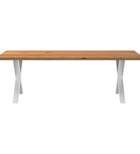 Esstisch Hellbraun 240x100x74 cm Massivholz Eiche Rechteckig