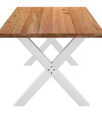 Esstisch Hellbraun 240x100x74 cm Massivholz Eiche Rechteckig