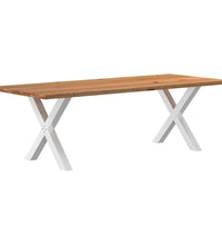 Esstisch Hellbraun 240x100x74 cm Massivholz Eiche Rechteckig