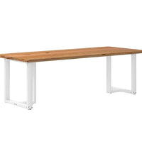 Esstisch Hellbraun 240x100x74 cm Massivholz Eiche Rechteckig