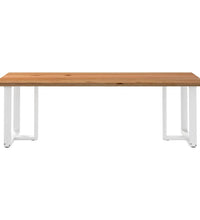 Esstisch Hellbraun 240x100x74 cm Massivholz Eiche Rechteckig