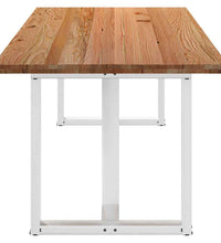 Esstisch Hellbraun 240x100x74 cm Massivholz Eiche Rechteckig