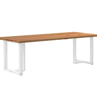 Esstisch Hellbraun 240x100x74 cm Massivholz Eiche Rechteckig