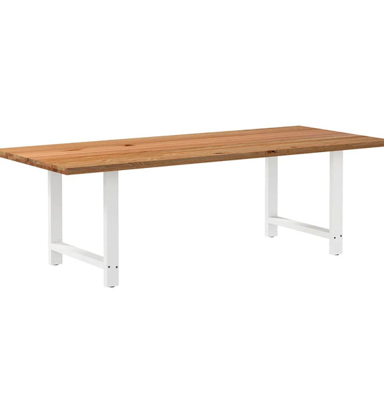 Esstisch Hellbraun 240x100x74 cm Massivholz Eiche Rechteckig