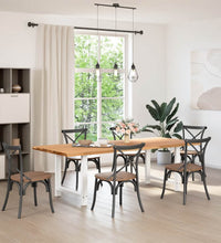 Esstisch Hellbraun 240x100x74 cm Massivholz Eiche Rechteckig