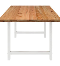 Esstisch Hellbraun 240x100x74 cm Massivholz Eiche Rechteckig