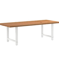 Esstisch Hellbraun 240x100x74 cm Massivholz Eiche Rechteckig