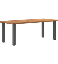 Esstisch Hellbraun 220x100x74 cm Massivholz Eiche Rechteckig