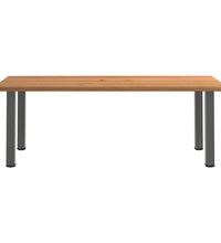 Esstisch Hellbraun 220x100x74 cm Massivholz Eiche Rechteckig