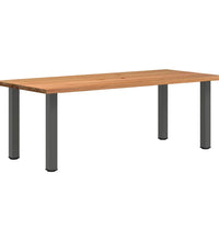 Esstisch Hellbraun 220x100x74 cm Massivholz Eiche Rechteckig