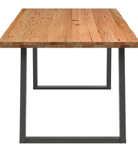 Esstisch mit Baumkanten 220x100x74 cm Massivholz Eiche Rechteck