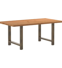 Esstisch mit Baumkanten 180x100x74 cm Massivholz Eiche Rechteck