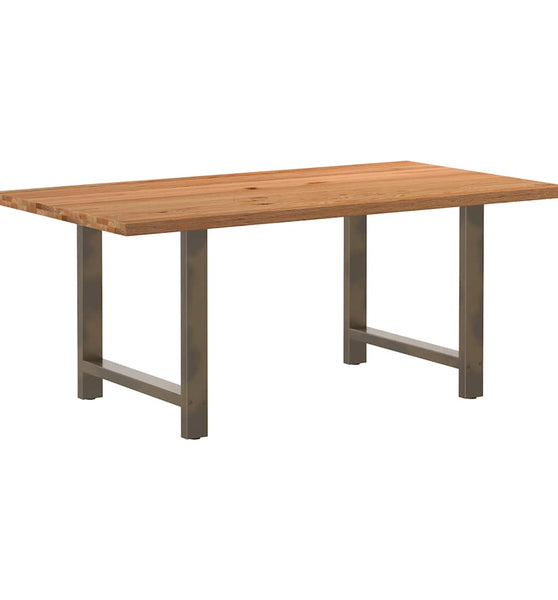 Esstisch mit Baumkanten 180x100x74 cm Massivholz Eiche Rechteck