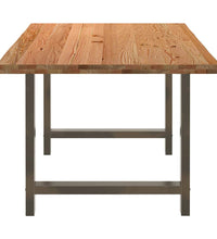 Esstisch mit Baumkanten 180x100x74 cm Massivholz Eiche Rechteck