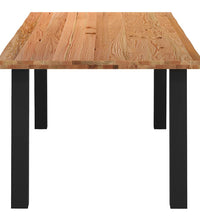 Esstisch mit Baumkanten 220x100x74 cm Massivholz Eiche Rechteck