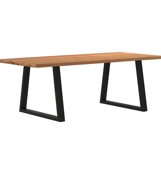 Esstisch mit Baumkanten 220x100x74 cm Massivholz Eiche