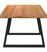 Esstisch mit Baumkanten 220x100x74 cm Massivholz Eiche