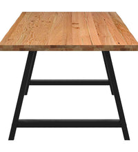 Esstisch mit Baumkanten 220x100x74 cm Massivholz Eiche Rechteck