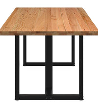 Esstisch mit Baumkanten 220x100x74 cm Massivholz Eiche Rechteck