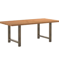 Esstisch Hellbraun 200x100x74 cm Massivholz Eiche Rechteckig