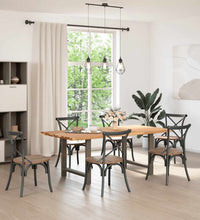 Esstisch Hellbraun 200x100x74 cm Massivholz Eiche Rechteckig