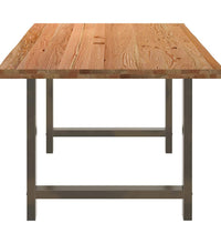 Esstisch Hellbraun 200x100x74 cm Massivholz Eiche Rechteckig
