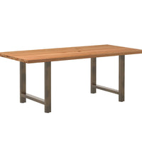Esstisch Hellbraun 200x100x74 cm Massivholz Eiche Rechteckig