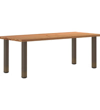 Esstisch mit Baumkanten 220x100x74 cm Massivholz Eiche Rechteck