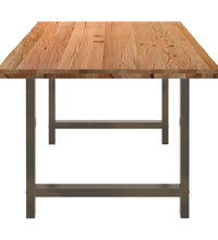 Esstisch mit Baumkanten 220x100x74 cm Massivholz Eiche Rechteck