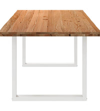 Esstisch mit Baumkanten 220x100x74 cm Massivholz Eiche Rechteck