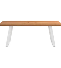 Esstisch mit Baumkanten 220x100x74 cm Massivholz Eiche Rechteck