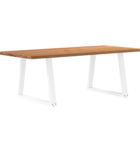 Esstisch mit Baumkanten 220x100x74 cm Massivholz Eiche