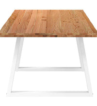 Esstisch mit Baumkanten 220x100x74 cm Massivholz Eiche