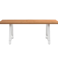 Esstisch mit Baumkanten 220x100x74 cm Massivholz Eiche Rechteck