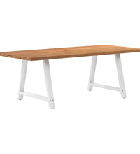 Esstisch mit Baumkanten 220x100x74 cm Massivholz Eiche Rechteck