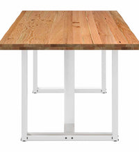 Esstisch mit Baumkanten 220x100x74 cm Massivholz Eiche Rechteck