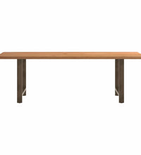 Esstisch mit Baumkanten 240x100x74 cm Massivholz Eiche Rechteck