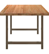 Esstisch mit Baumkanten 240x100x74 cm Massivholz Eiche Rechteck