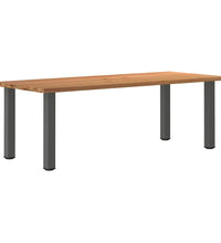 Esstisch Hellbraun 240x100x74 cm Massivholz Eiche Rechteckig