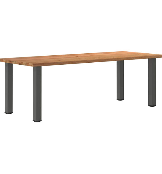 Esstisch Hellbraun 240x100x74 cm Massivholz Eiche Rechteckig