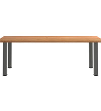 Esstisch Hellbraun 240x100x74 cm Massivholz Eiche Rechteckig