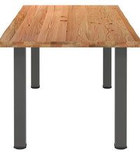 Esstisch Hellbraun 240x100x74 cm Massivholz Eiche Rechteckig