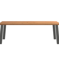 Esstisch Hellbraun 240x100x74 cm Massivholz Eiche Rechteckig